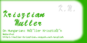 krisztian muller business card